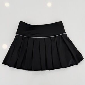 AS Revival Pleated Black Tennis Pickleball Skirt Skort with Shorts XS Athletic
